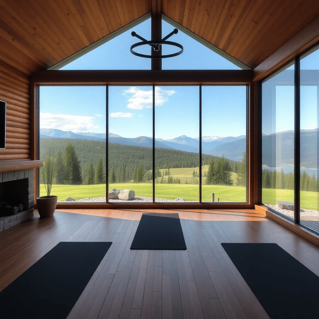 Adler Lodge Ritten meditation studio wooden floors mountain views meditation space