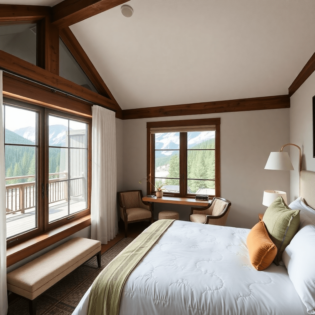 Adler Lodge Ritten bedroom alpine style luxury linens mountain views