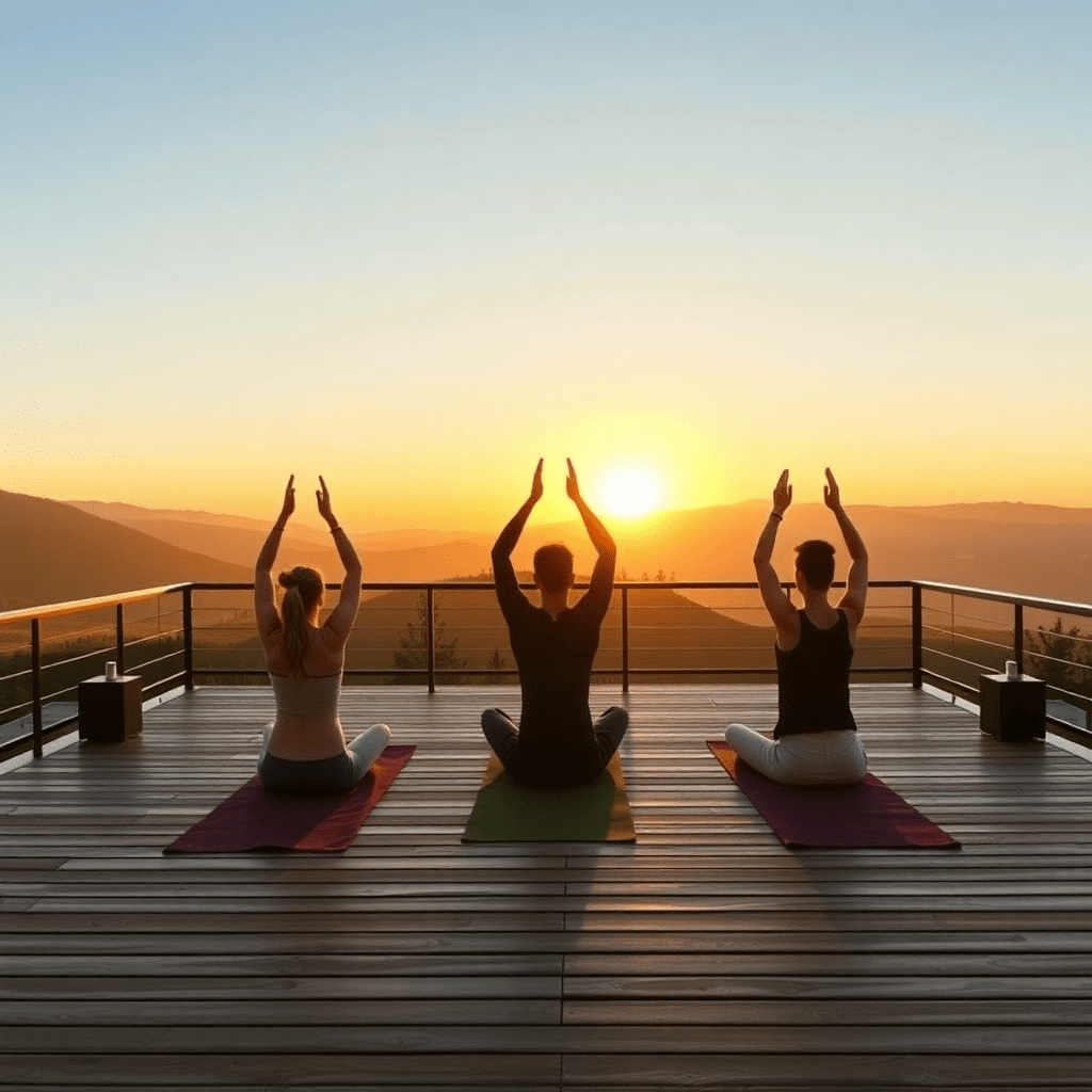 Adler Lodge Ritten outdoor terrace yoga platform sunrise mountain meditation