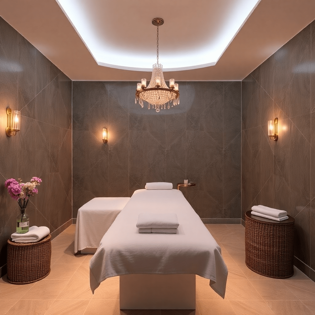 luxury spa treatment room in Italy